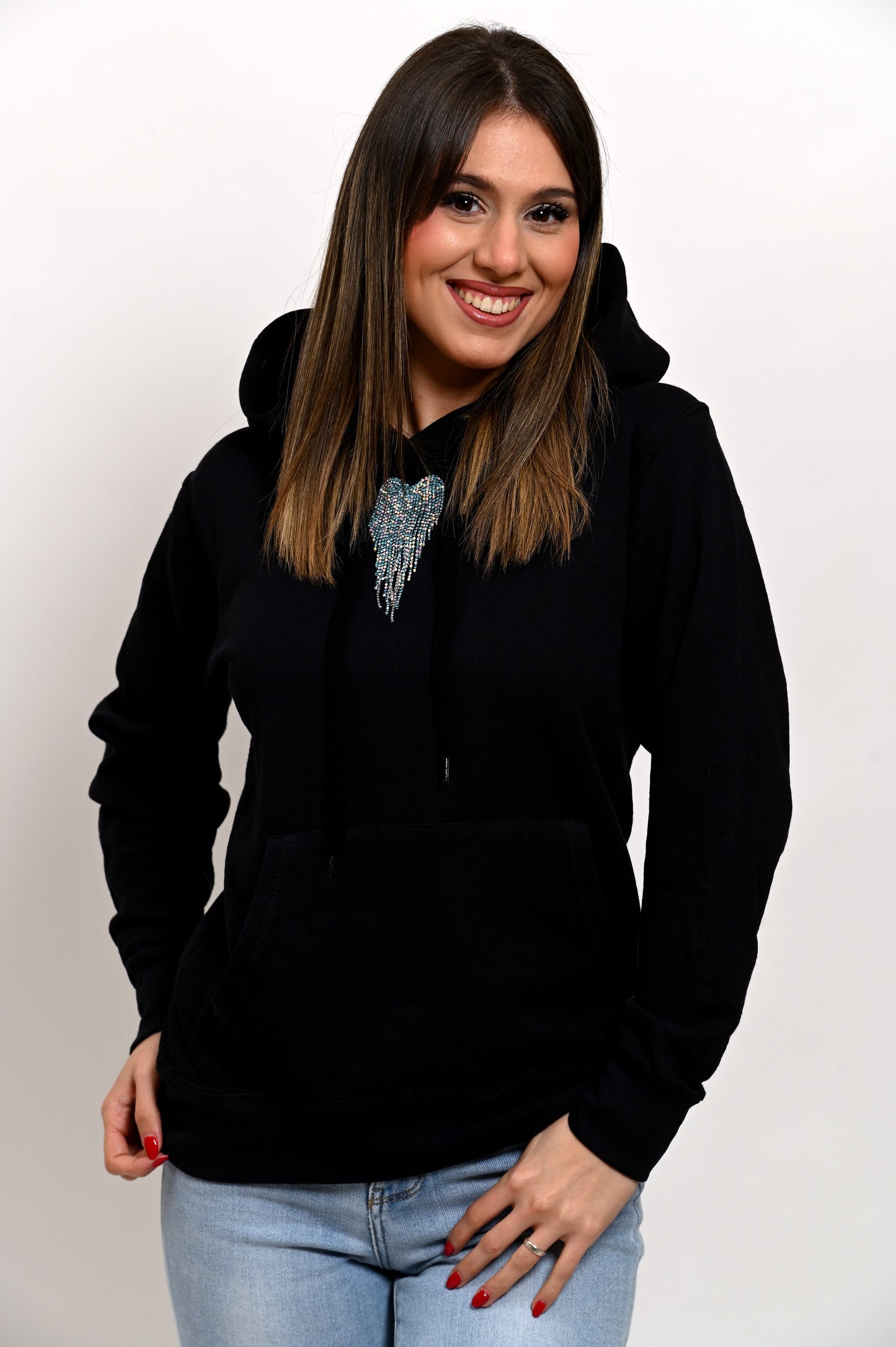 Felpa cuore strass Kangaroo