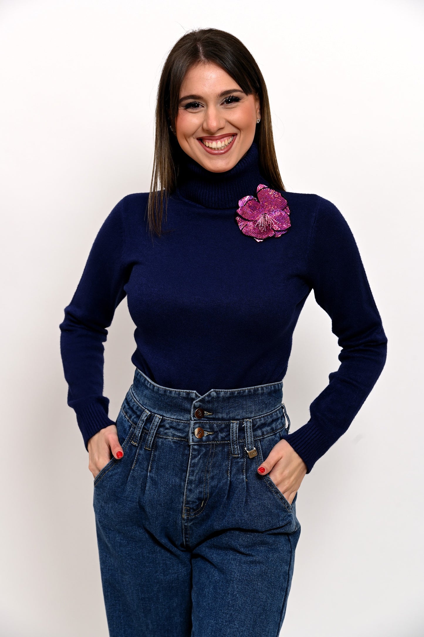 Dolcevita Blu Fiore Fucsia