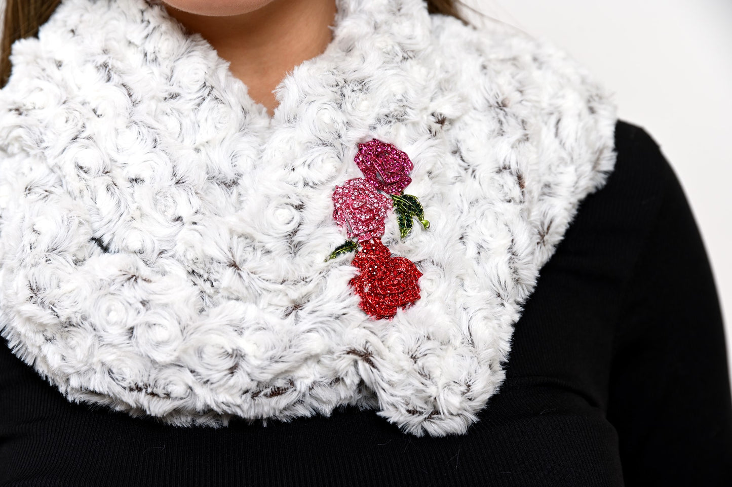 Sciarpa ad Anello Rose Sfumate