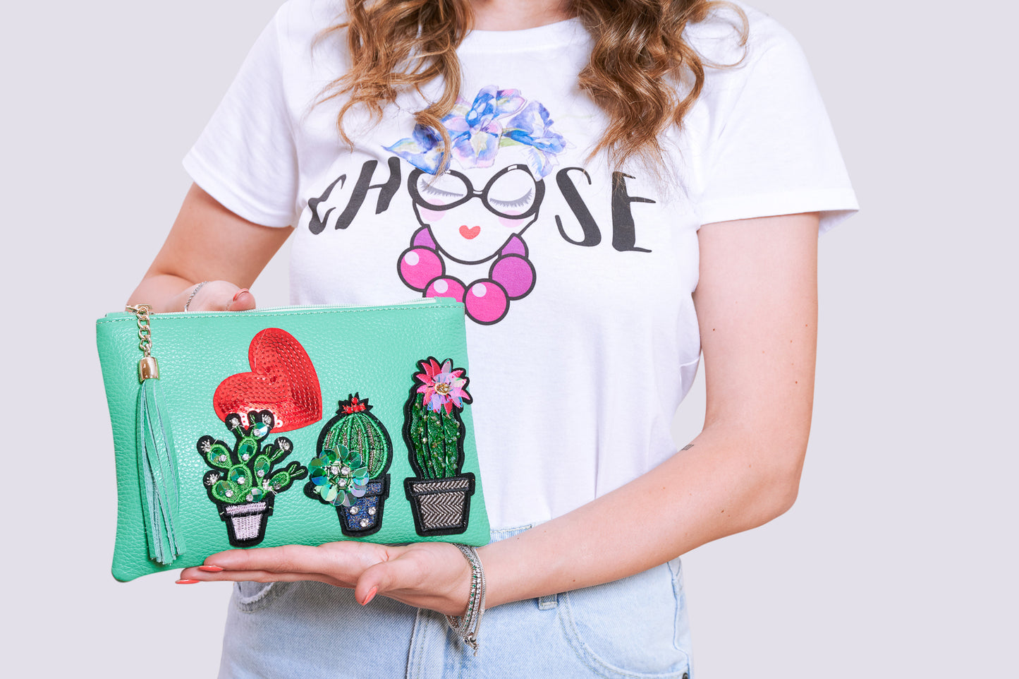 Borsetta Verde Cactus Lovers