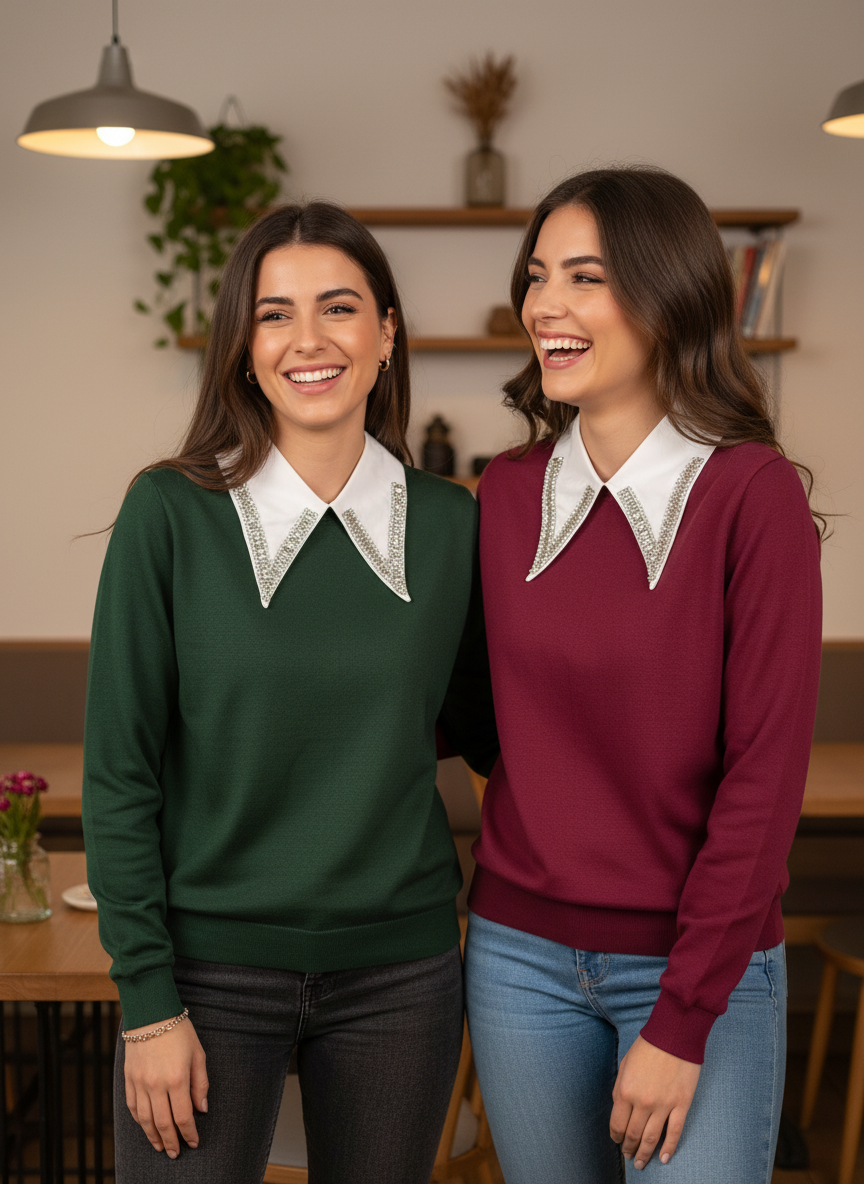 Felpe colletto gioiello