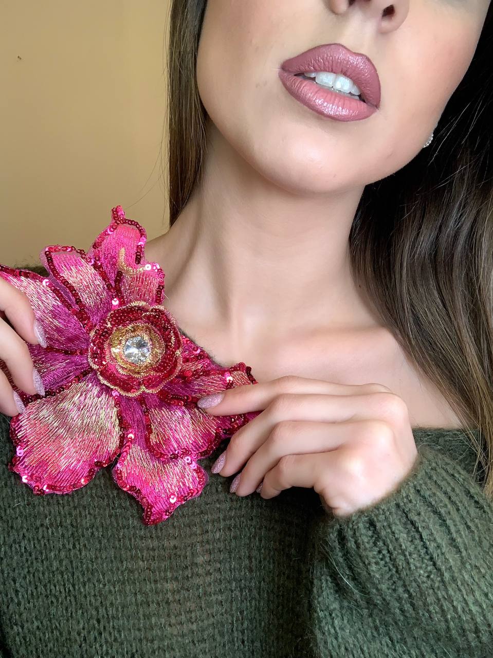 Maglioncino Verde in Lana Mohair