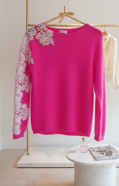 Maglioncino Baby Alpaca e pizzo