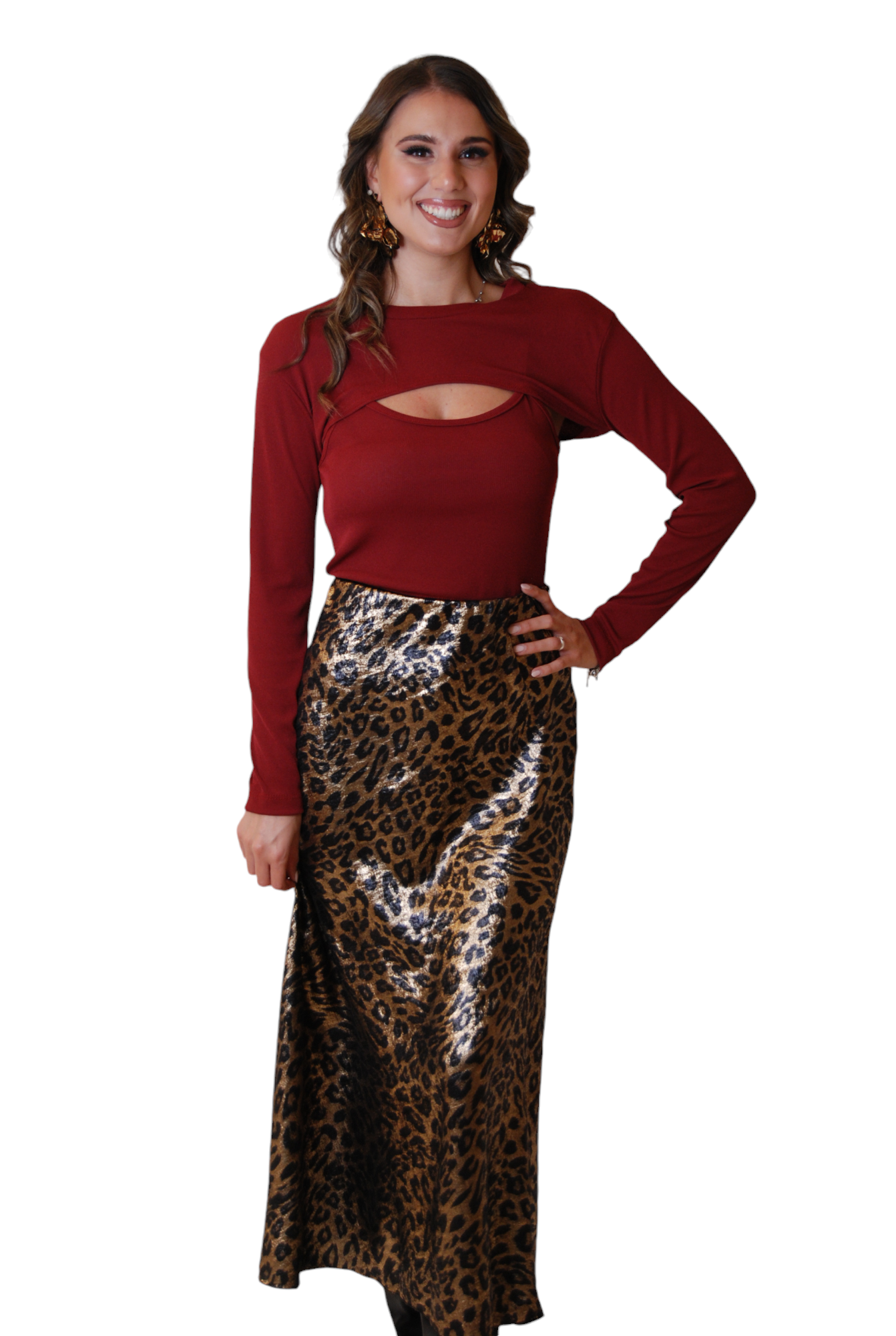 Gonna Animalier Lurex