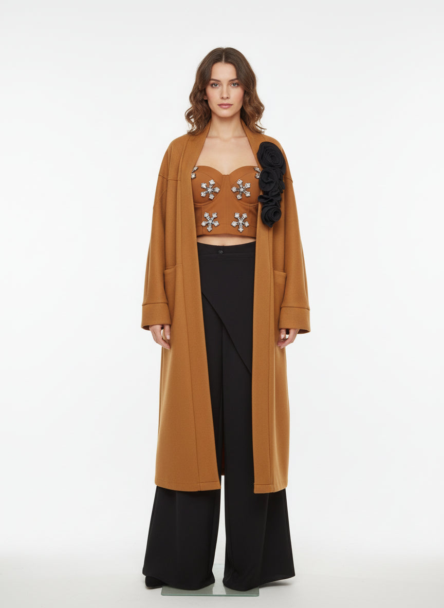 Cappotto mod Over con applicazione