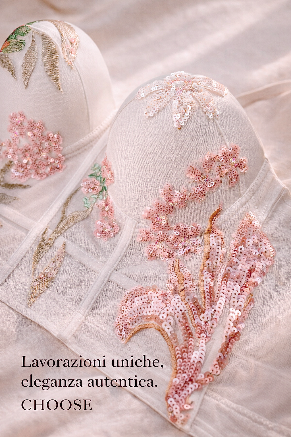 Corpetto Fiori paillettes