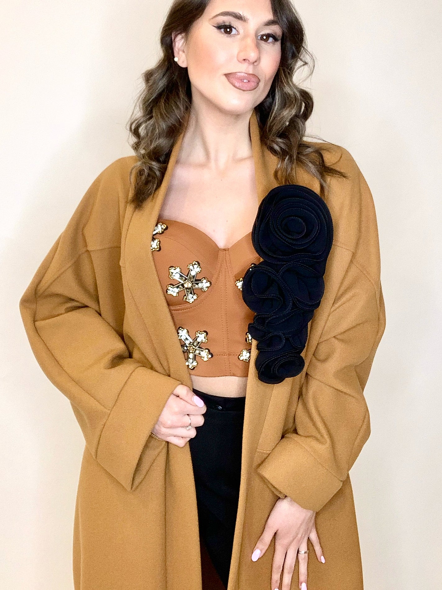 Cappotto mod Over con applicazione