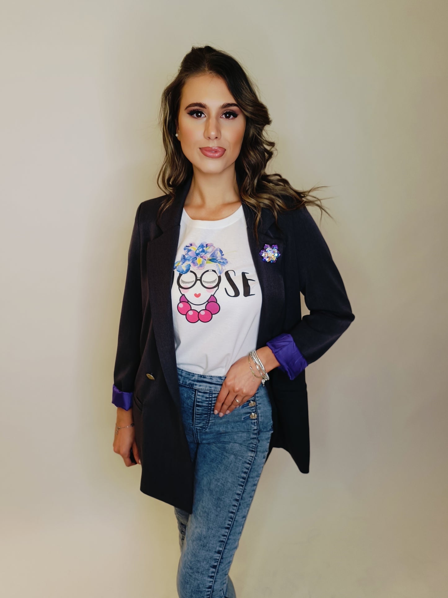 Giacca Fiore Sfaccettato