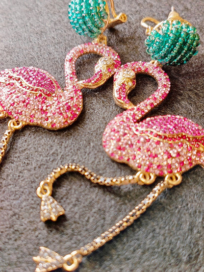 Orecchini Pendenti Fenicottero