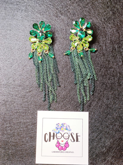 Orecchini Pendenti Sfumature di Verde