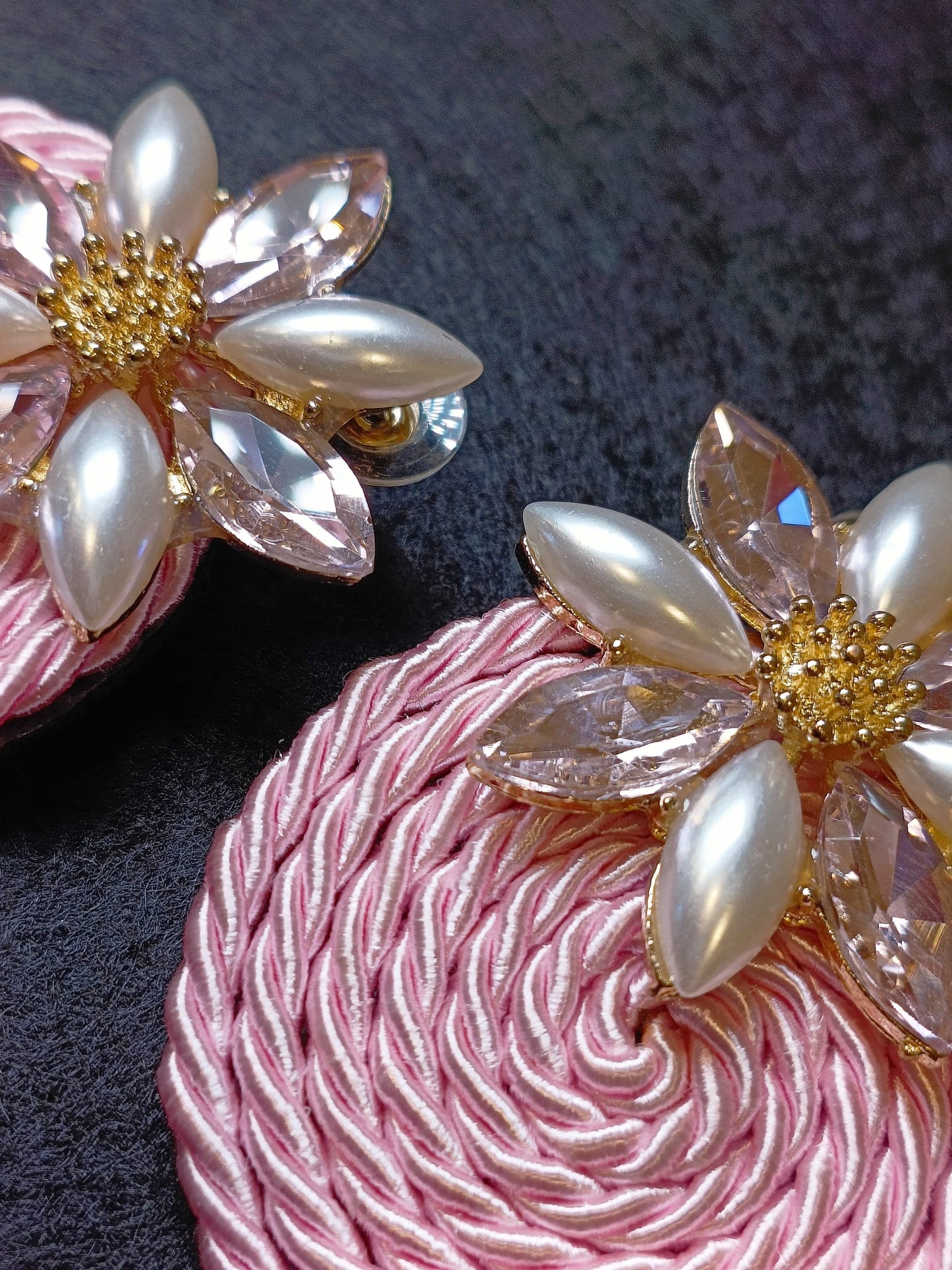 Orecchini Artigianali Rosa Rotondi