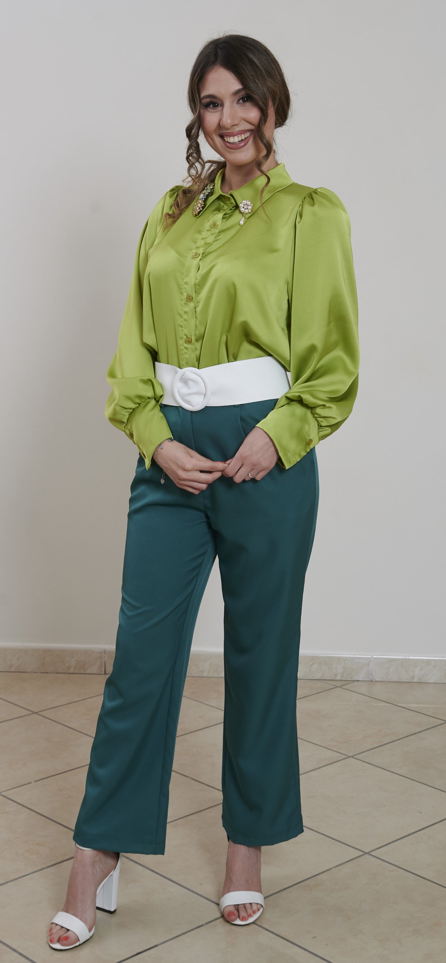 Pantaloni Modello Palazzo Vita Alta