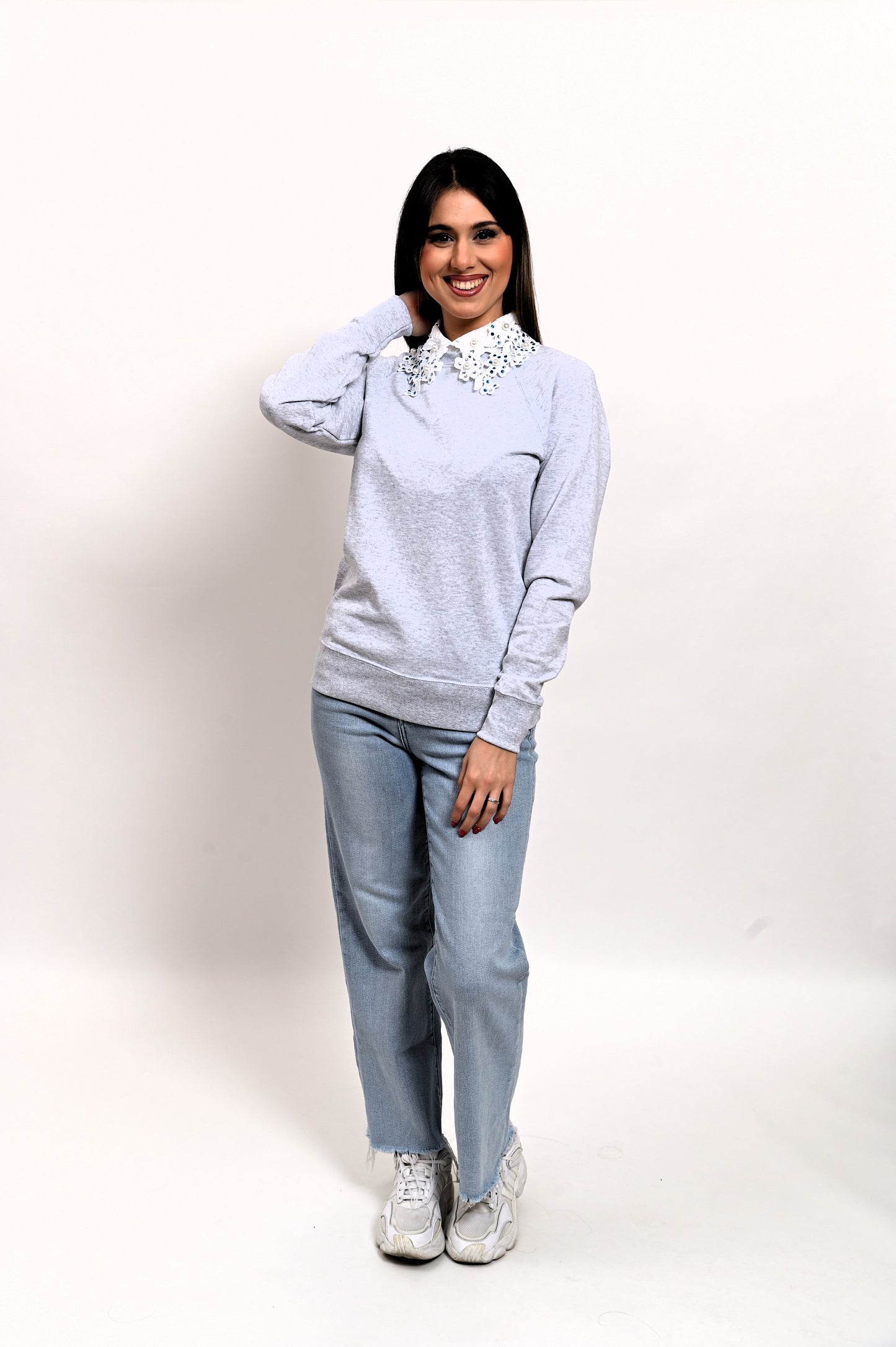 Felpa Colletto Blu & Boreale