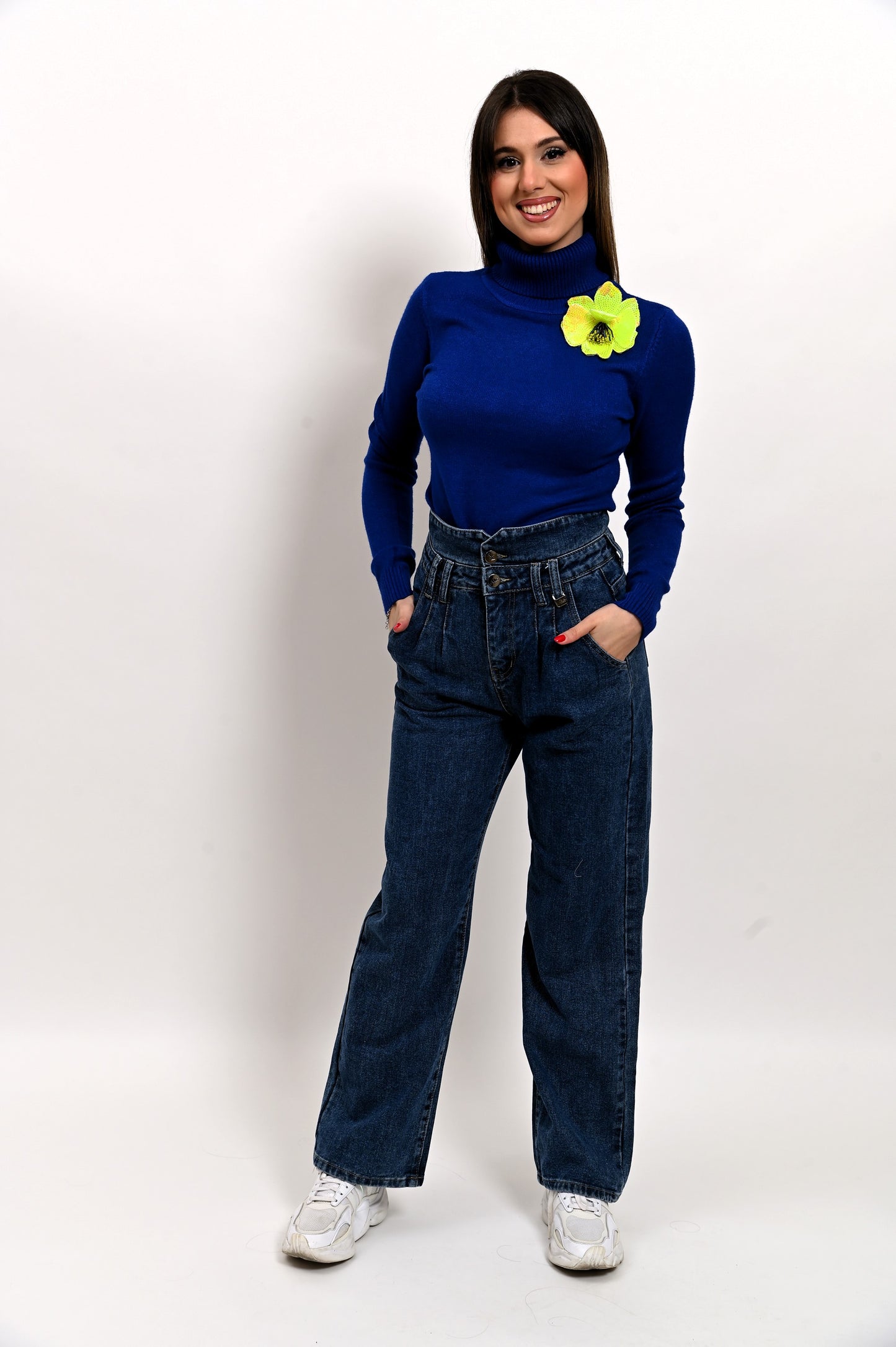 Dolcevita Blu Elettrico Fiore Neon