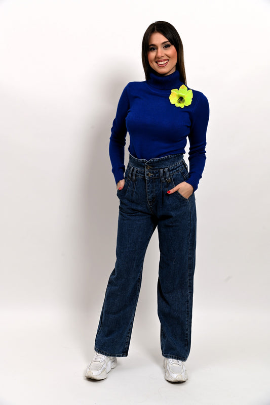 Dolcevita Blu Elettrico Fiore Neon