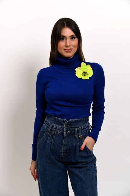 Dolcevita Blu Elettrico Fiore Neon