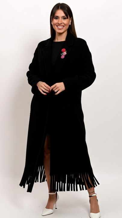 Cappotto in Lana Cotta Nero
