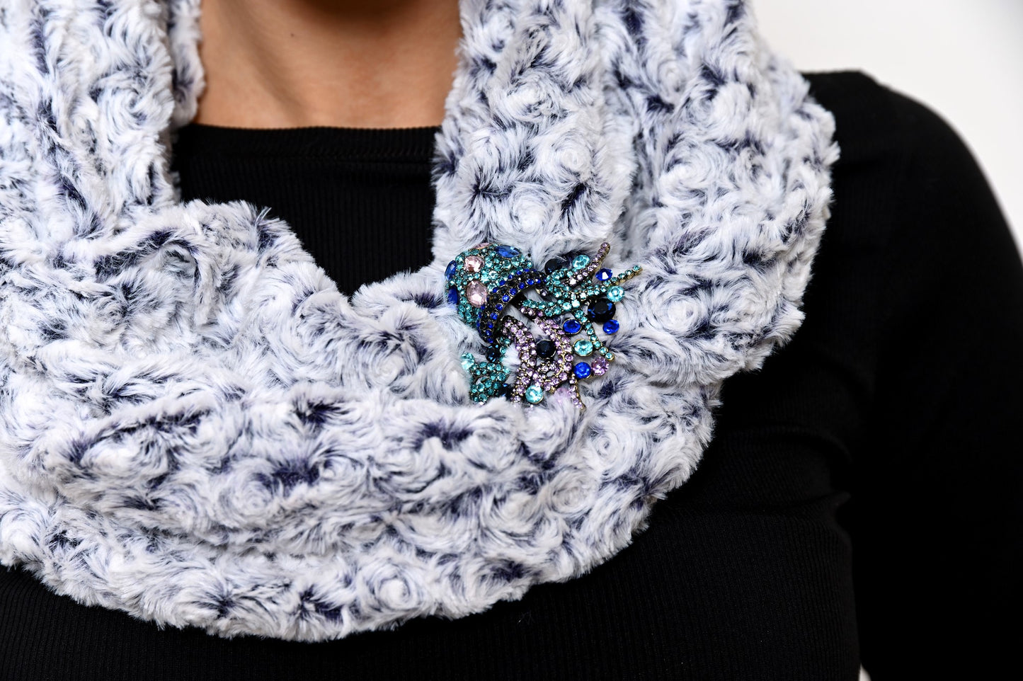 Sciarpa ad Anello Octopus Blue