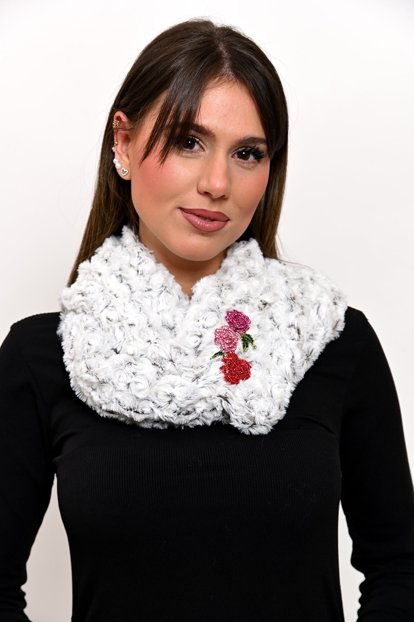 Sciarpa ad Anello Rose Sfumate