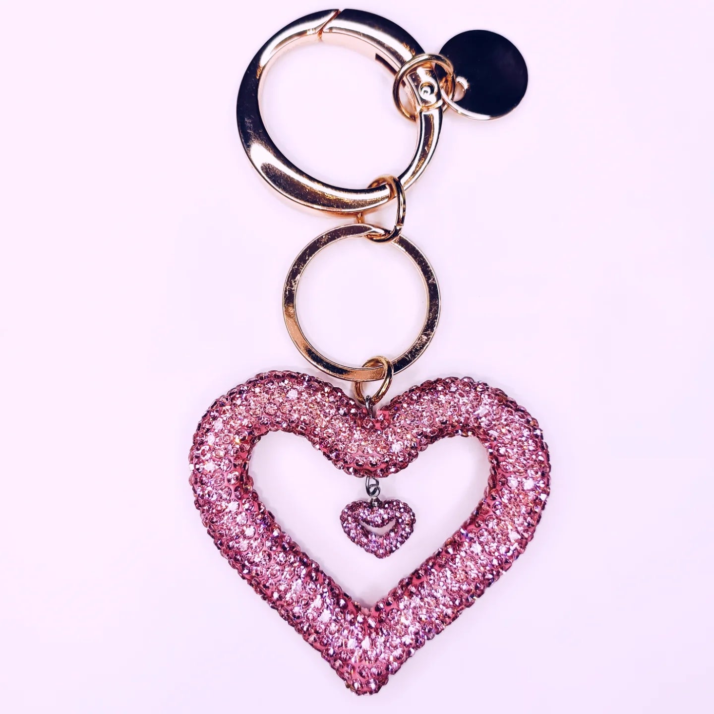 Portachiavi Charm Cuore Strass
