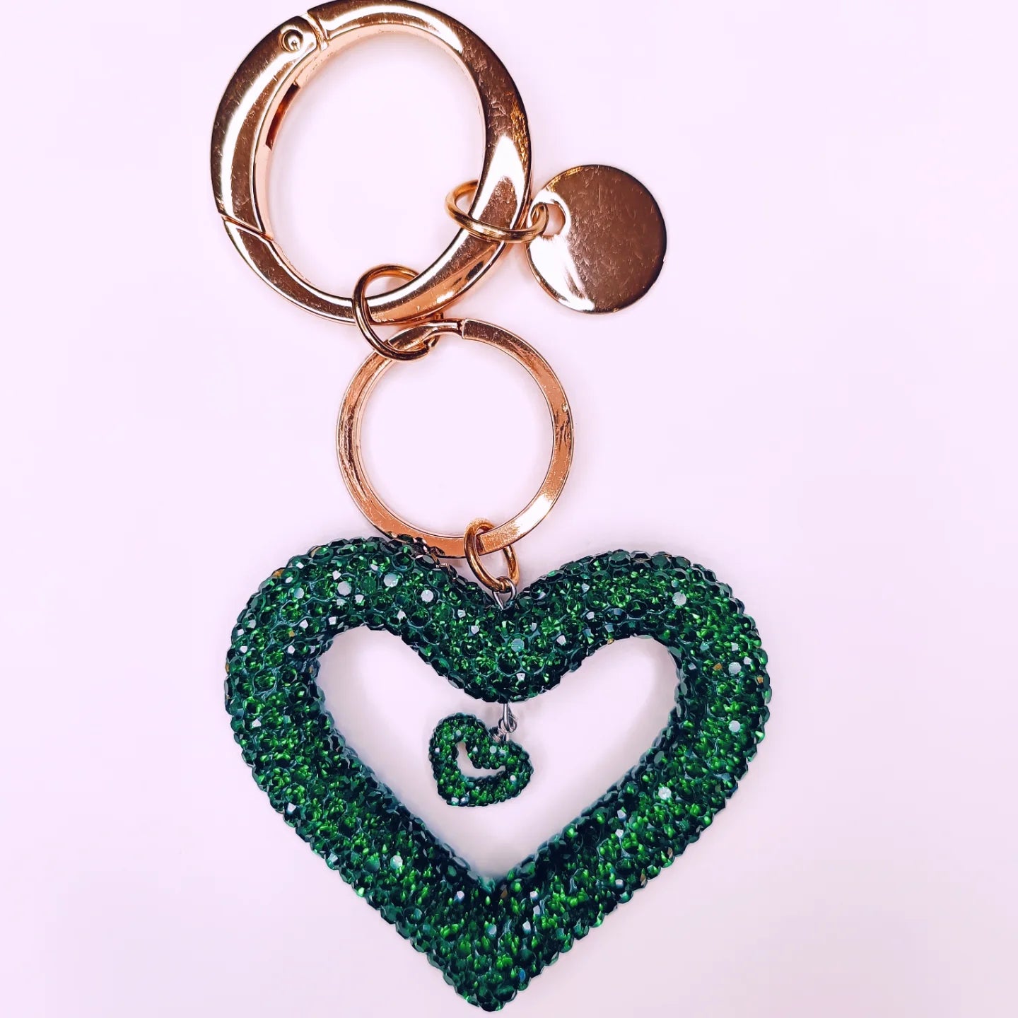 Portachiavi Charm Cuore Strass