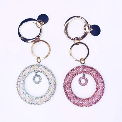 Portachiavi Charm Cerchio Strass