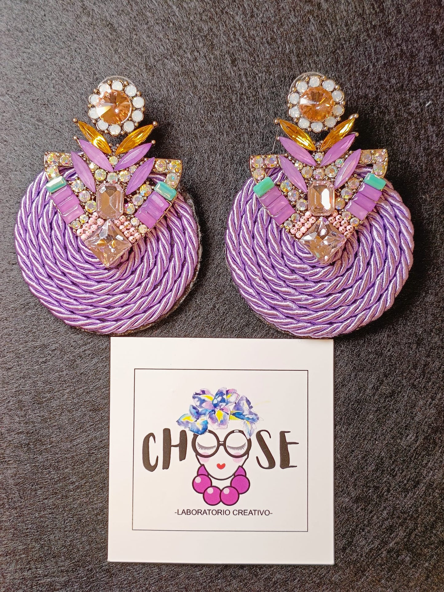 Orecchini Artigianali Lilla Rotondi