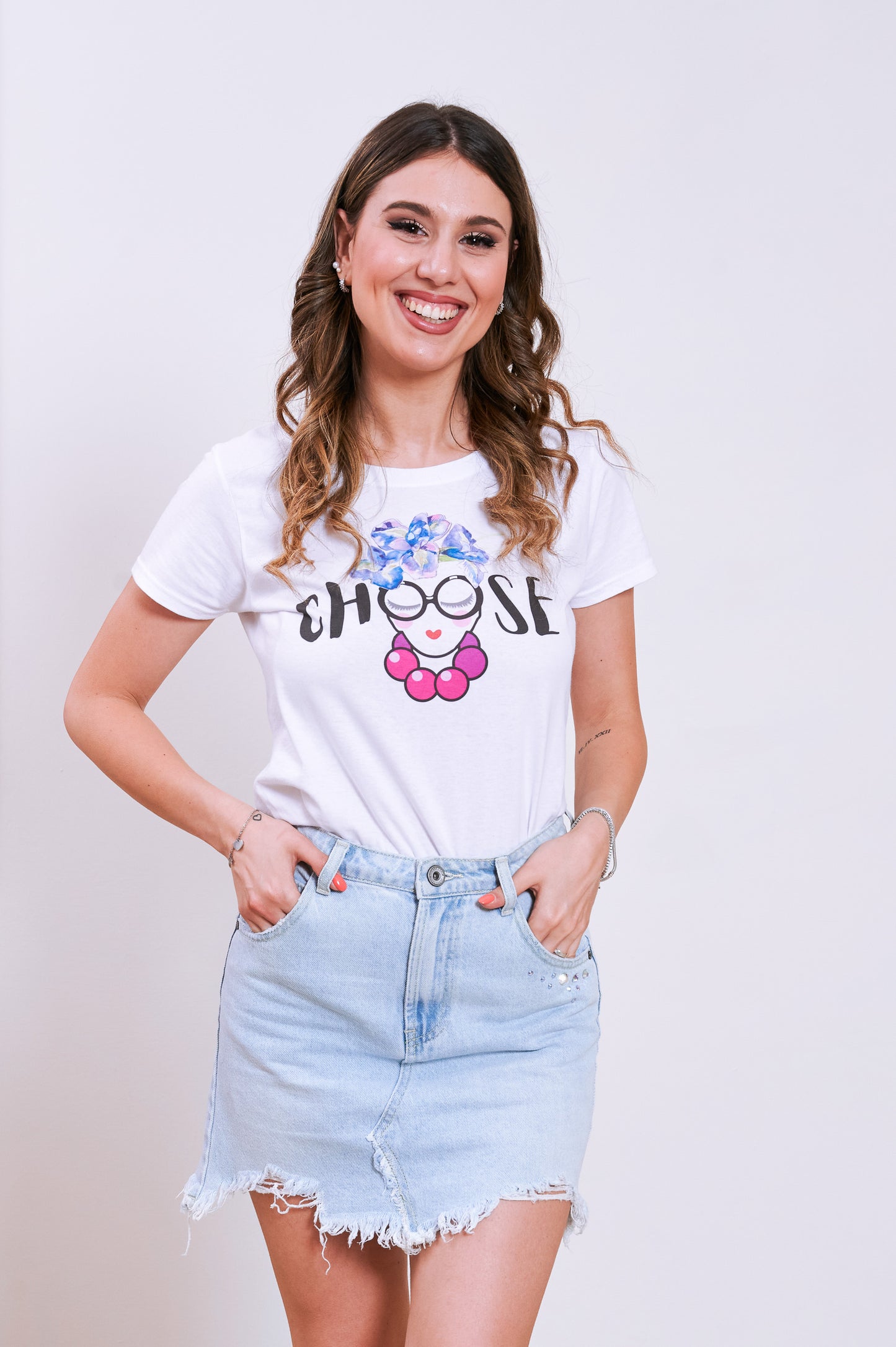 Gonna di Jeans con Cristalli