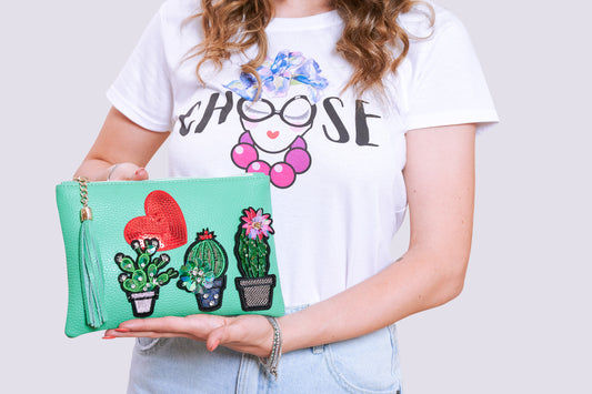 Borsetta Verde Cactus Lovers