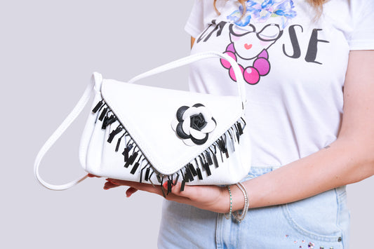 Borsetta Tracolla Mini Puffer Bianca&Nera