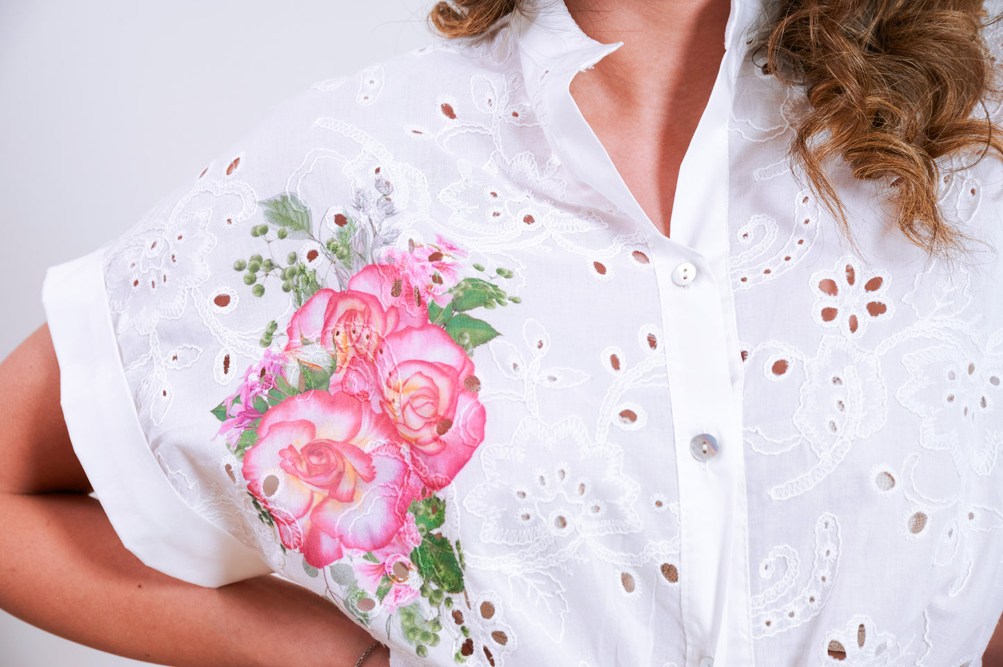 Camicia pizzo sangallo