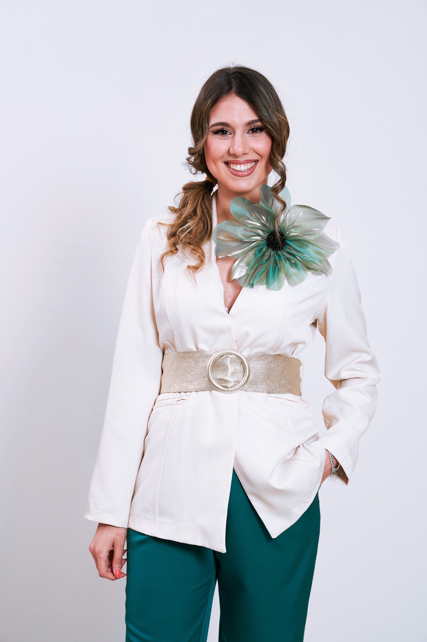 Fusciacca in pelle con anello