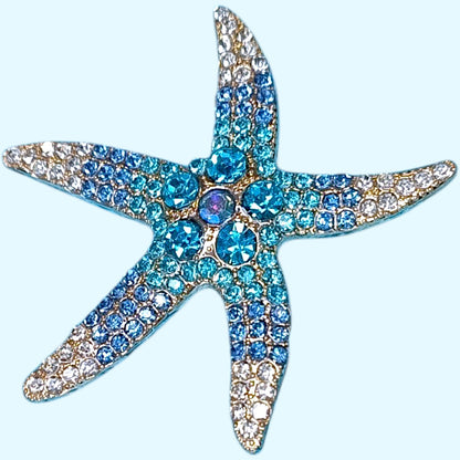 Borsa Mare in Paglia Azzurra con Frange e Stella Gioiello