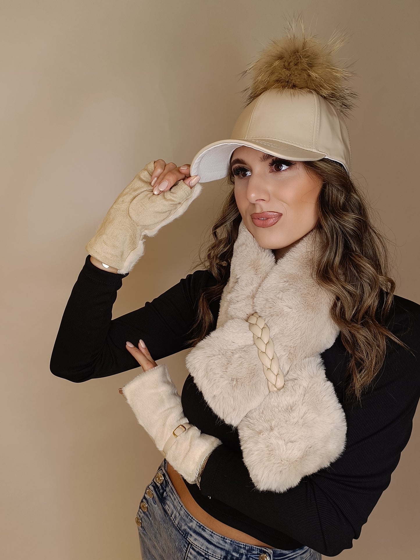 Guanti spuntati di Ecopelliccia