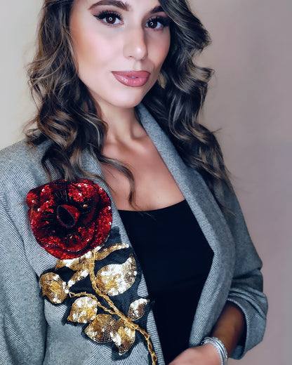 Blazer Rosa Tridimensionale