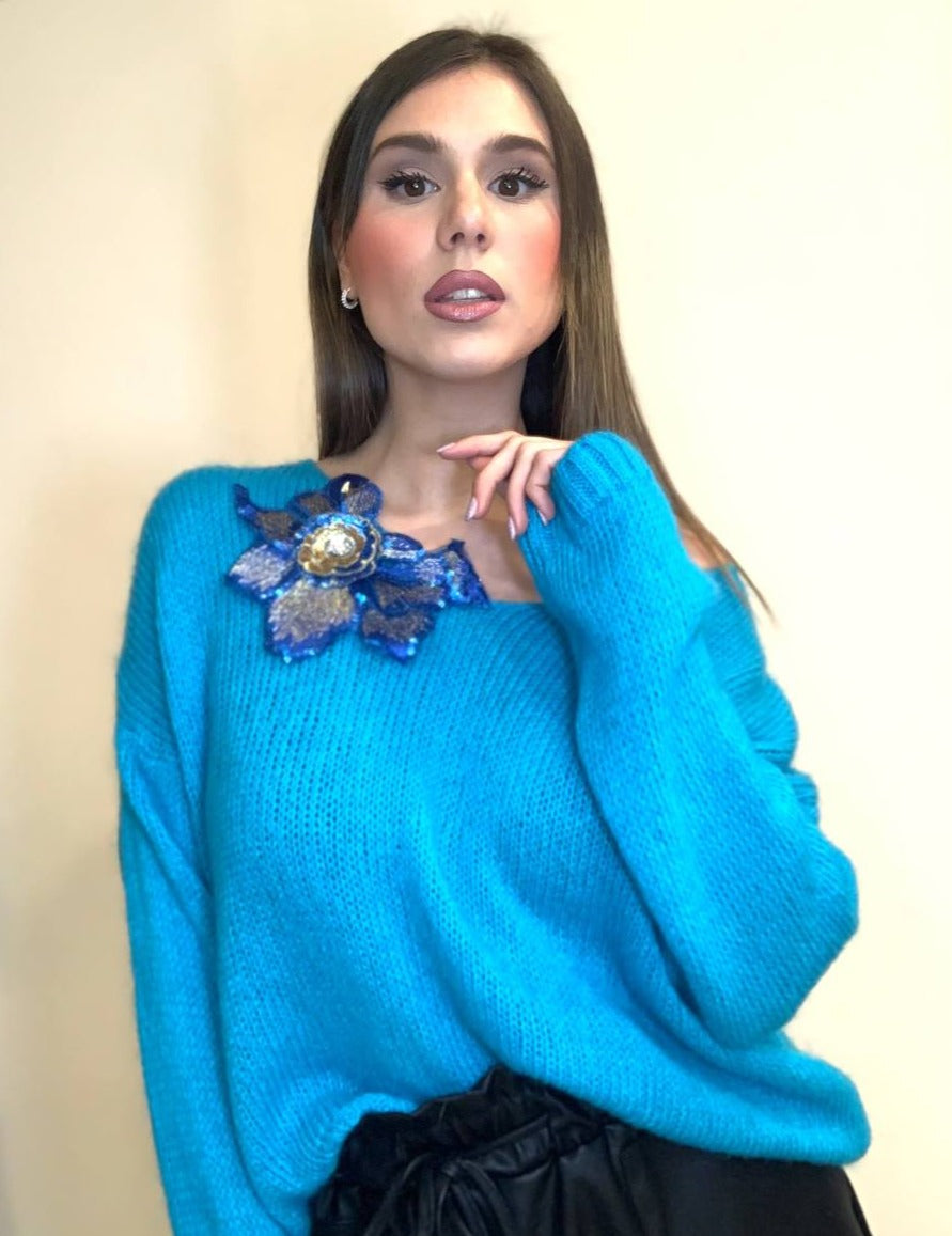 Maglioncino Acqua in Lana Mohair