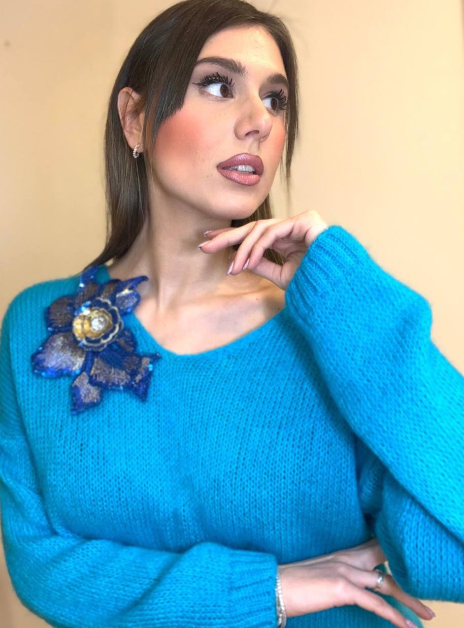 Maglioncino Acqua in Lana Mohair