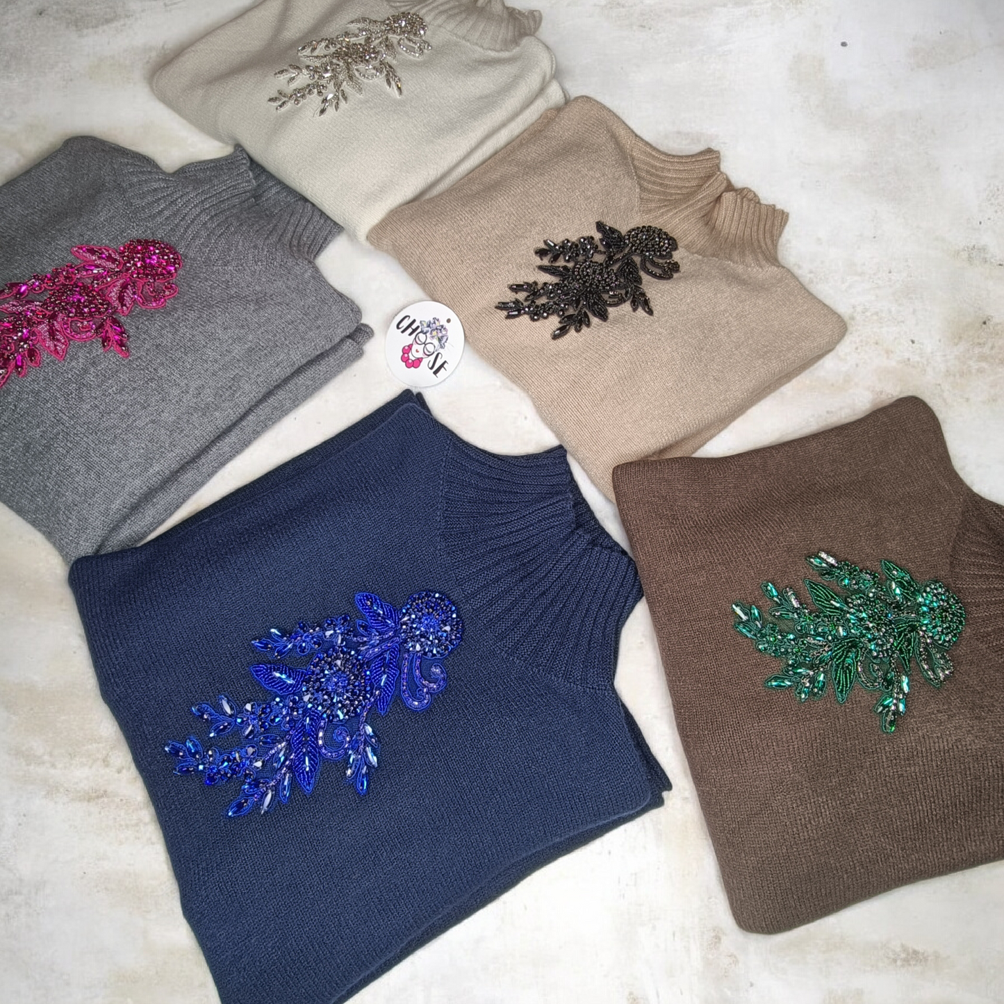 Maglione con Ramage di pietre