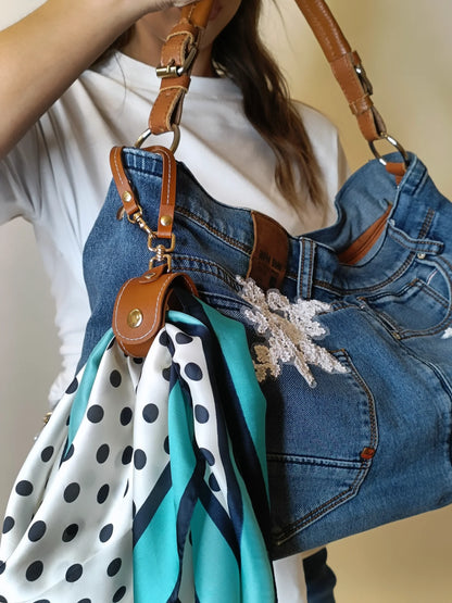 Borsa Denim e Pizzo