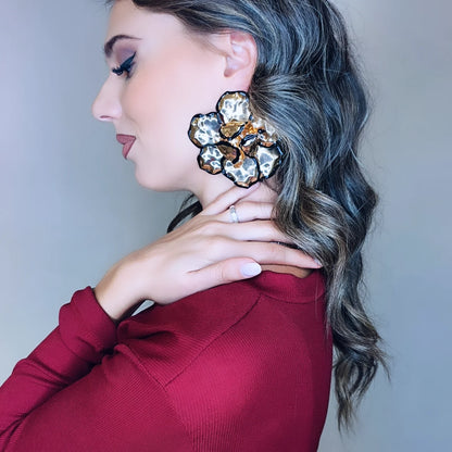 Orecchini Fiore Tridimensionale