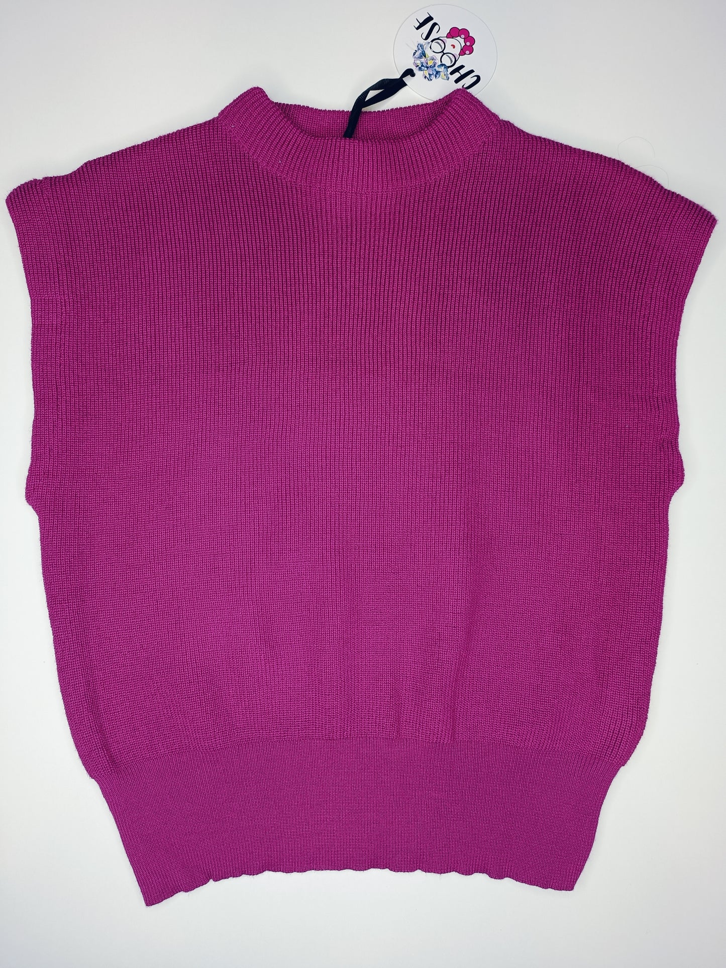 Gilet girocollo in maglia