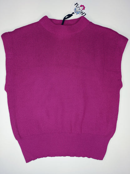 Gilet girocollo in maglia