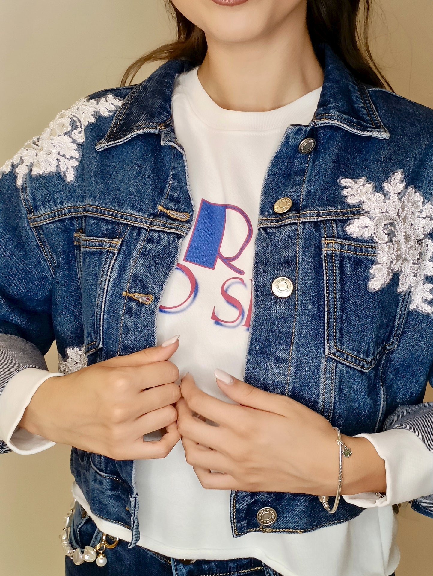 Giubbino Denim e Pizzo