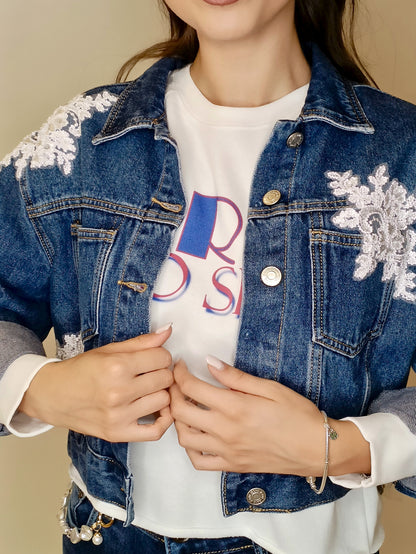 Giubbino Denim e Pizzo