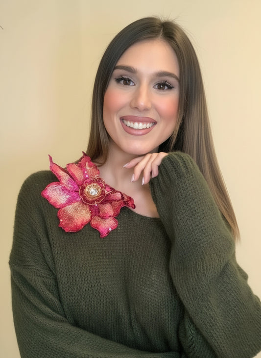 Maglioncino Verde in Lana Mohair