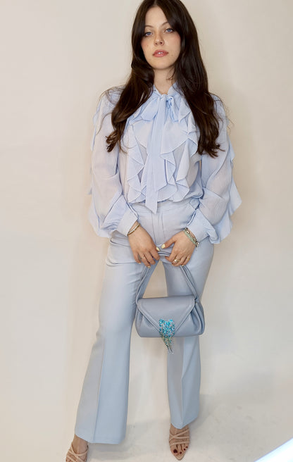 Camicia Romantic-Chic Azzurro