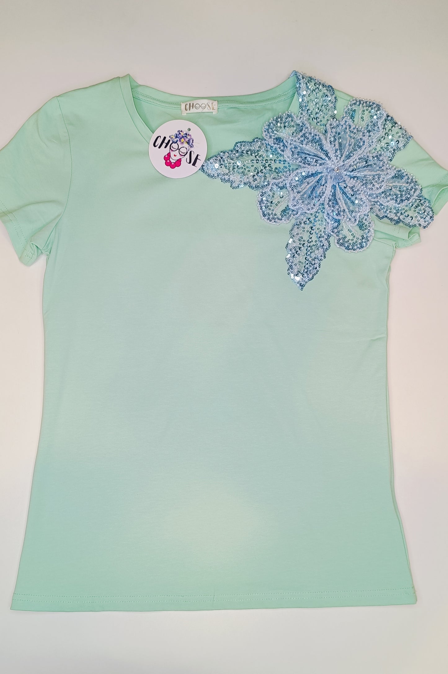 T-shirt Fiore Tridimensionale