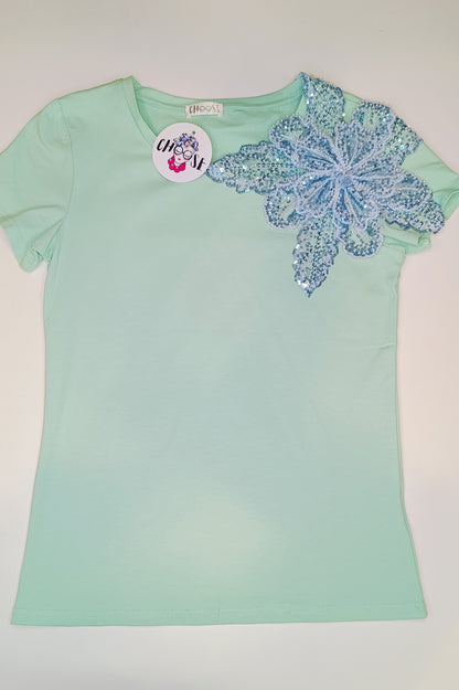 T-shirt Fiore Tridimensionale