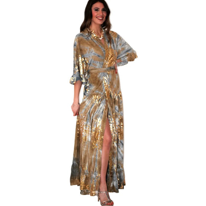 Abito Kimono sfumato beige