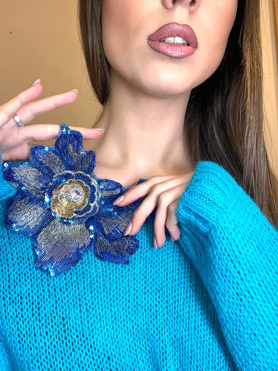 Maglioncino Acqua in Lana Mohair